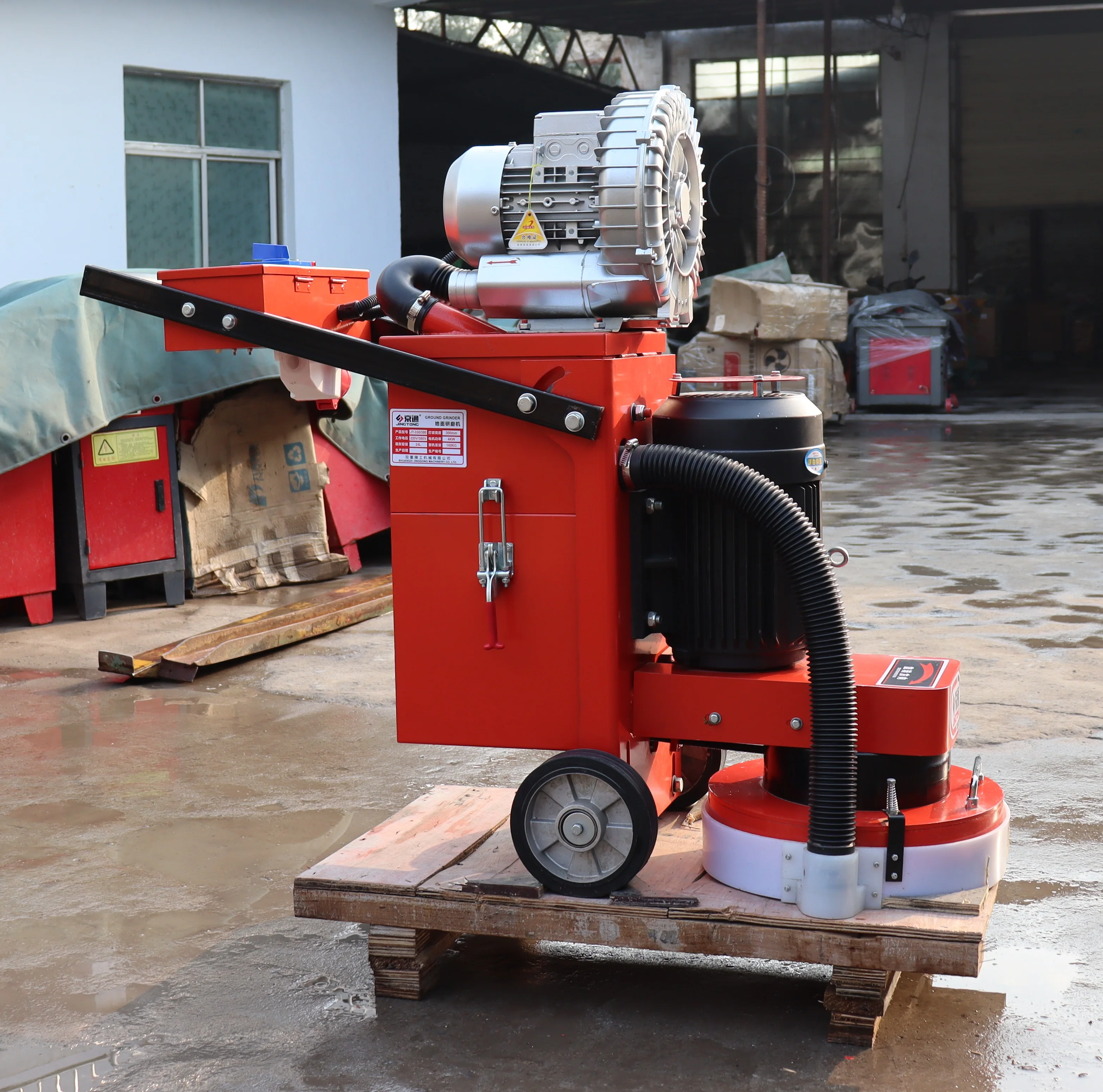 Small Space Operation Vacuum Concrete Polishing Machine Electric Floor Refurbishment Grinder Concrete Grinding Machine