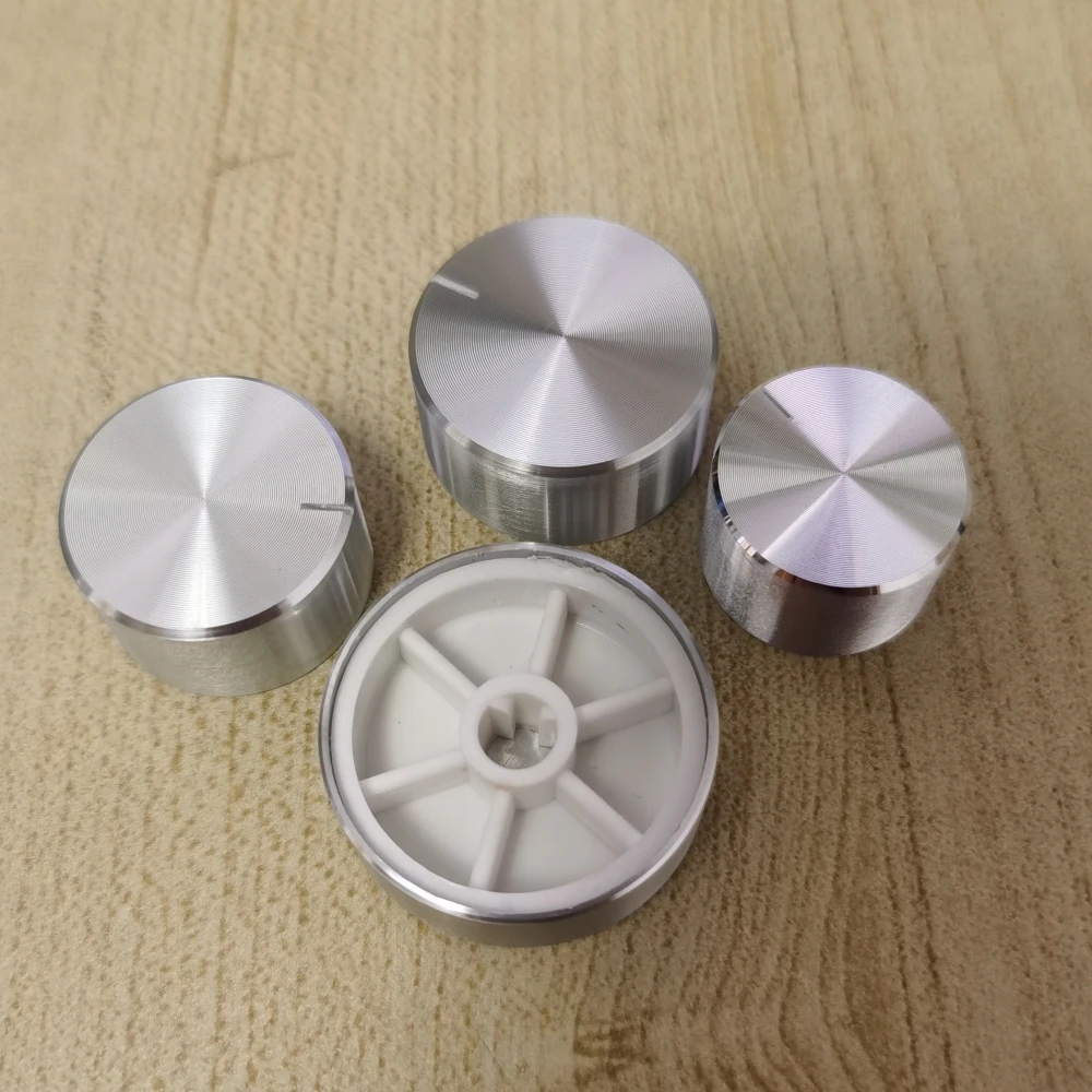Aluminum Alloy Potentiometer Knob Cap Encoder Volume Control Audio Knob for 6mm Shaft Hole Knob ( D-axis.)