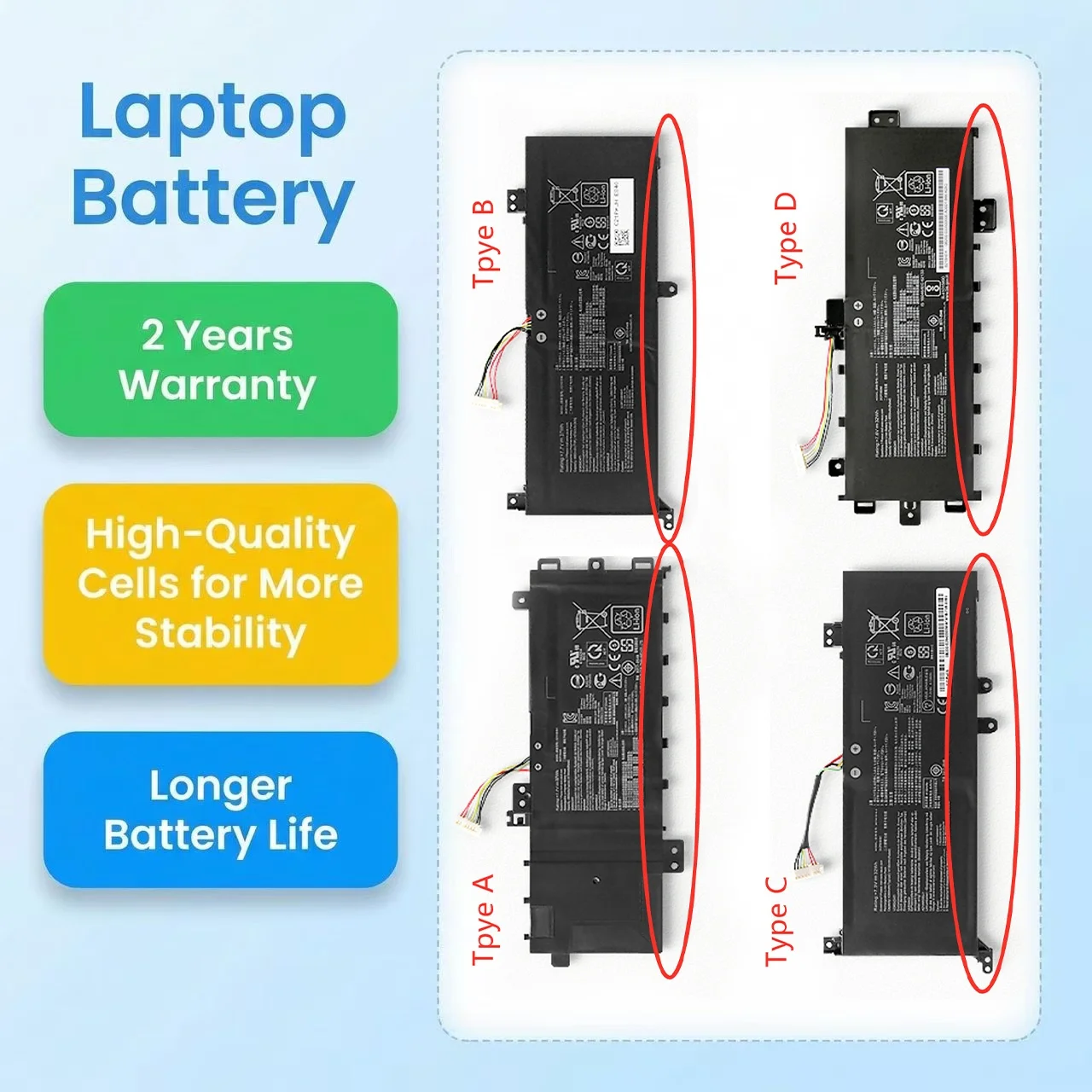 New C21N1818 B21N1818 Laptop Battery For ASUS VivoBook 14 15 X412 X512FA X509FB A509FA A409FL F509FJ X509UA X412DA R424FA X712