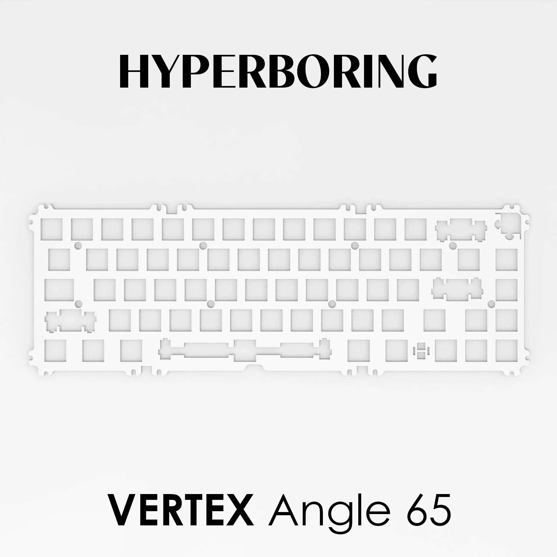 Vertex Angle 65 Kit Keyboard Pelat Posisi PC PP FR4 Pelat Aluminium Terpasang Pelat Keyboard
