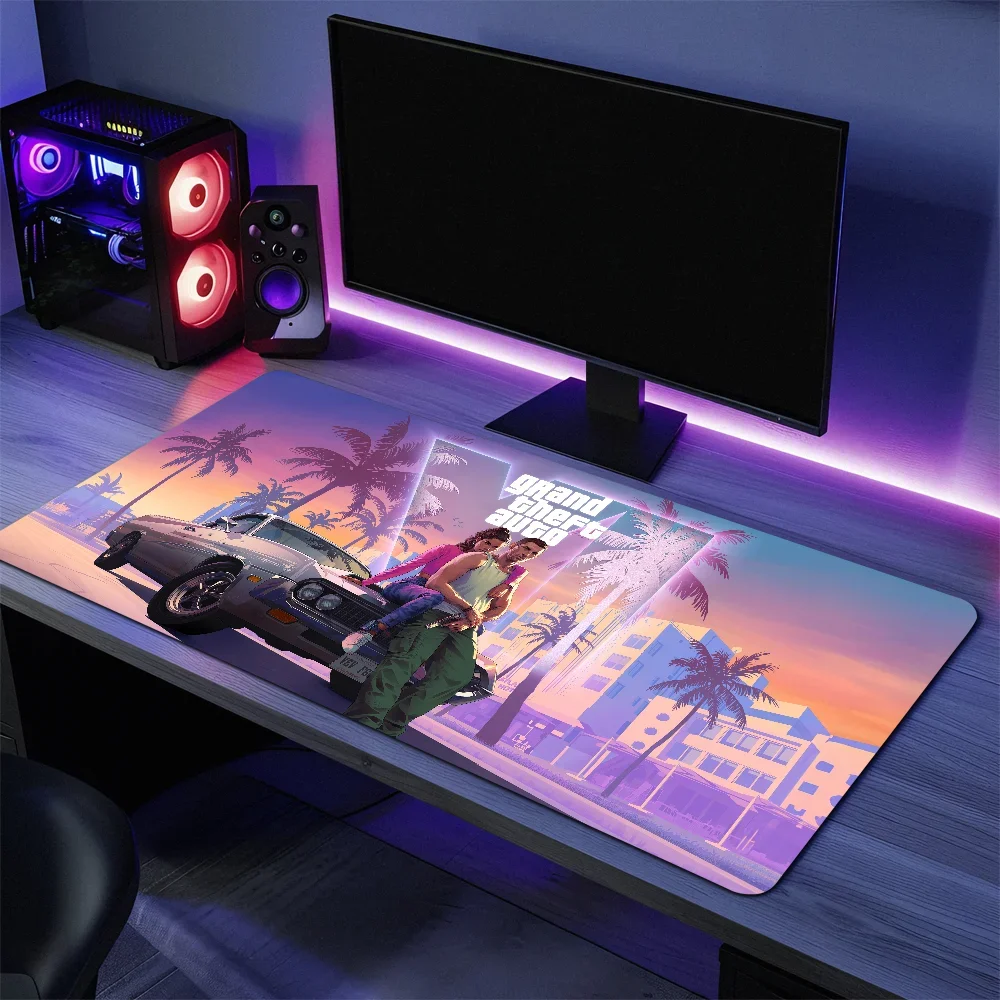 Mousepads GTA  6 Non-slip Lockedge Grand Office Student Gaming Auto Theft Thickened Game Large Writing Pad Cushion Mouse Pad