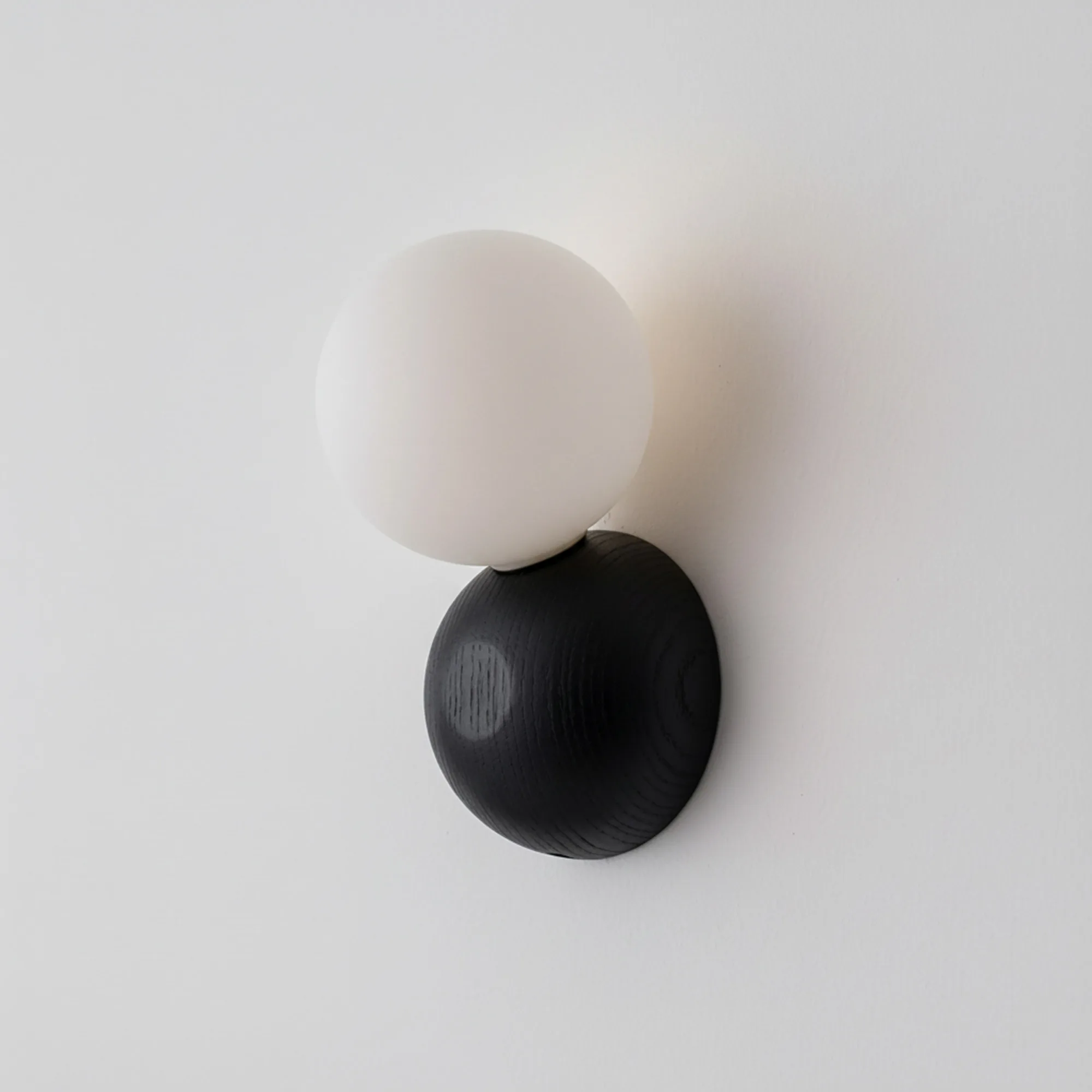 Semi-circular Spherical Glass Walnut Wood, Modern Wabi-Sabi Vintage Simple, Wall Sconce Light for Living, Dining, Bedroom, Study view 4