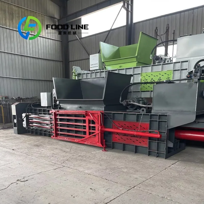 Horizontal Hydraulic Baler Stable Hydraulic System Waste Compactor Suitable For Recycling Station Carton And Plastic Waste