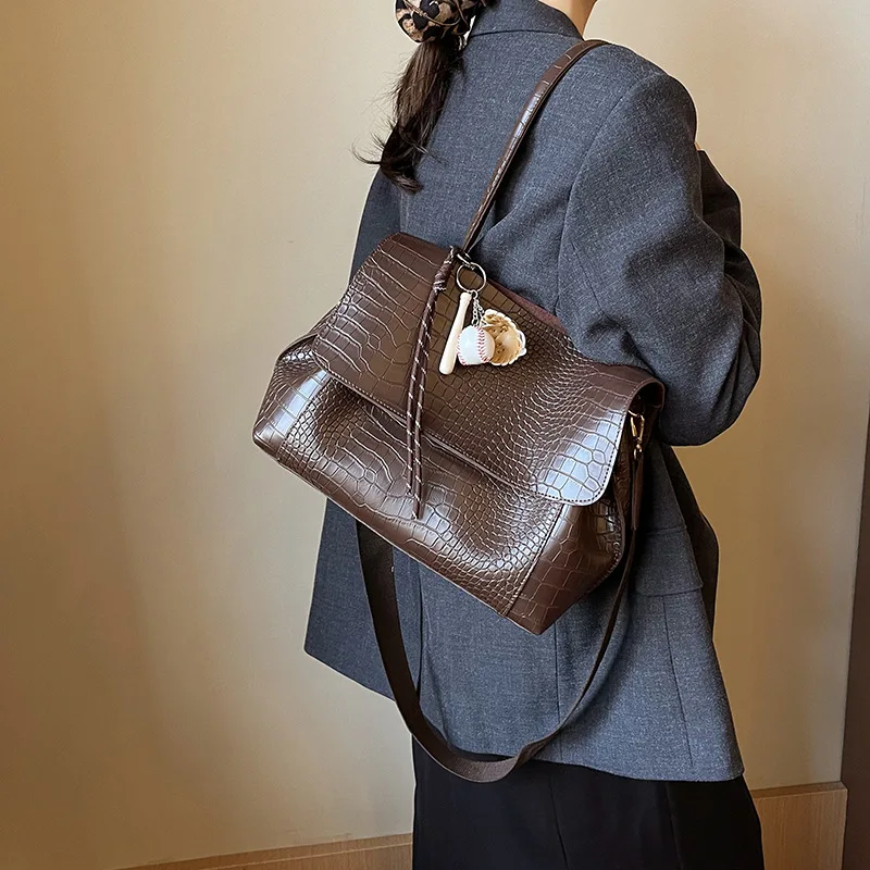 

Сумка через плечо с крокодиловым узором для женщин, сумки на плечо, модная сумка для покупок, дизайнерские сумки, кошелек и сумки Сумка Женская