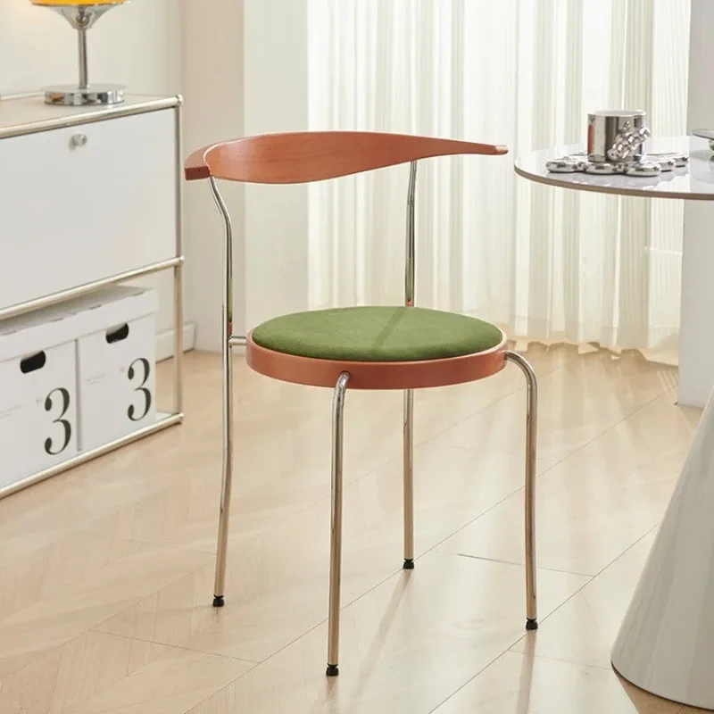 

high quality Horn solid wood home backrt living room ple retro dining tle chair