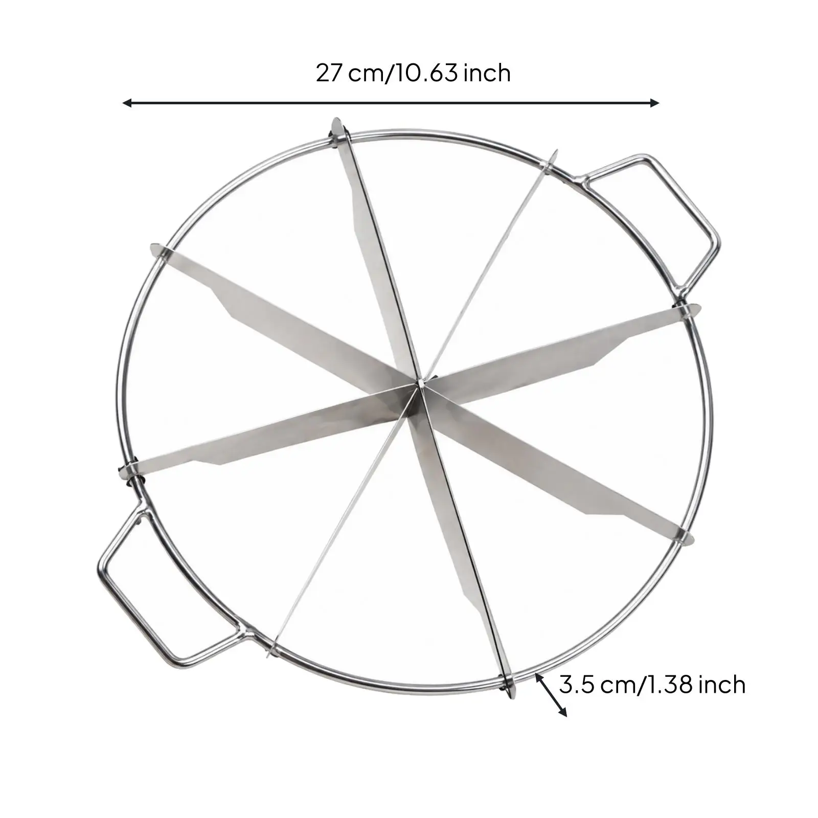 Stainless Steel Pizza Cutter Blade for Pizza Pie and Tart Slicing with Stable Dual Grip