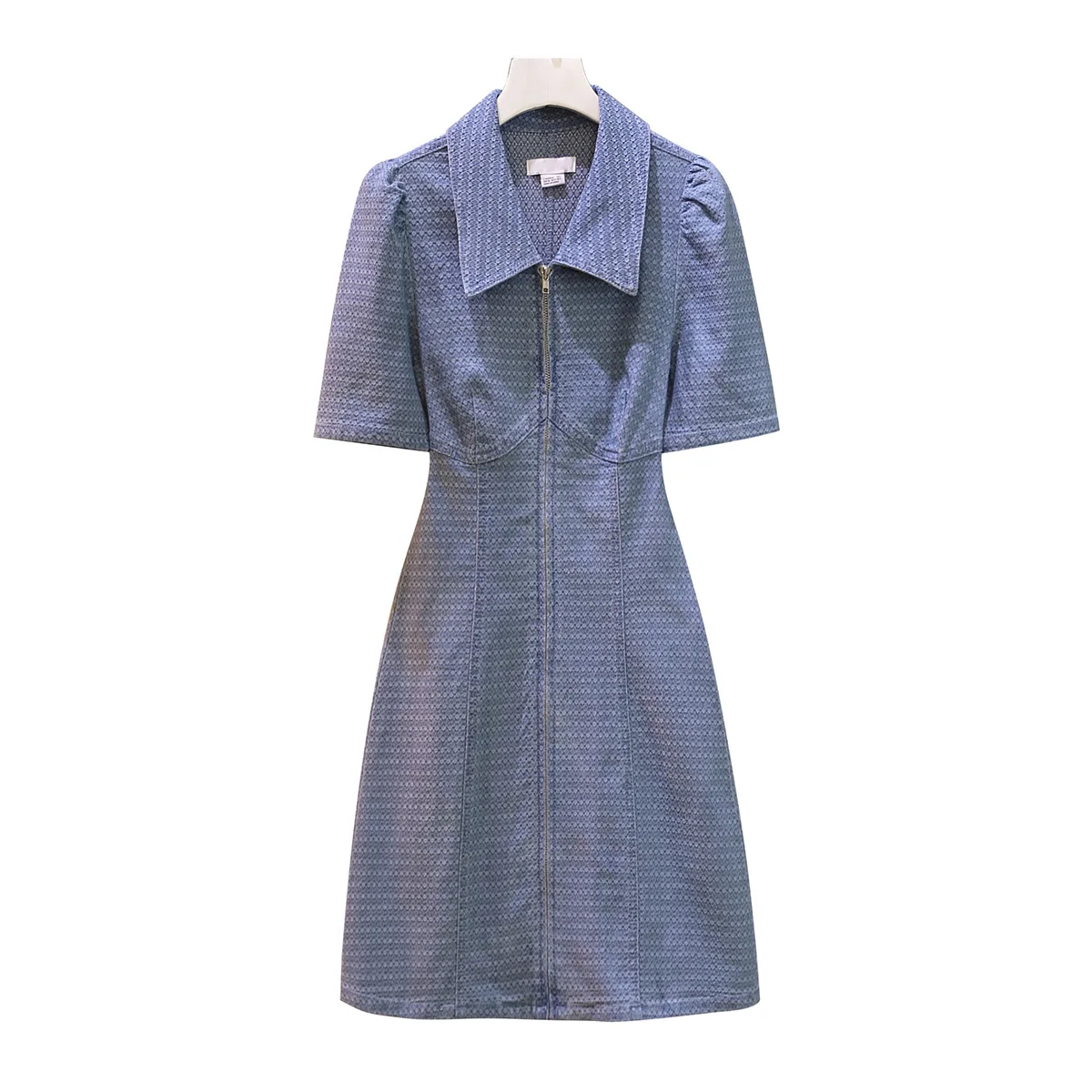 

Women Denim Blue Shirt Dress 2022 Plus Size Summer Short Sleeve Peter Pan Collar Mini Dresses Female Fashion Clothing Robes