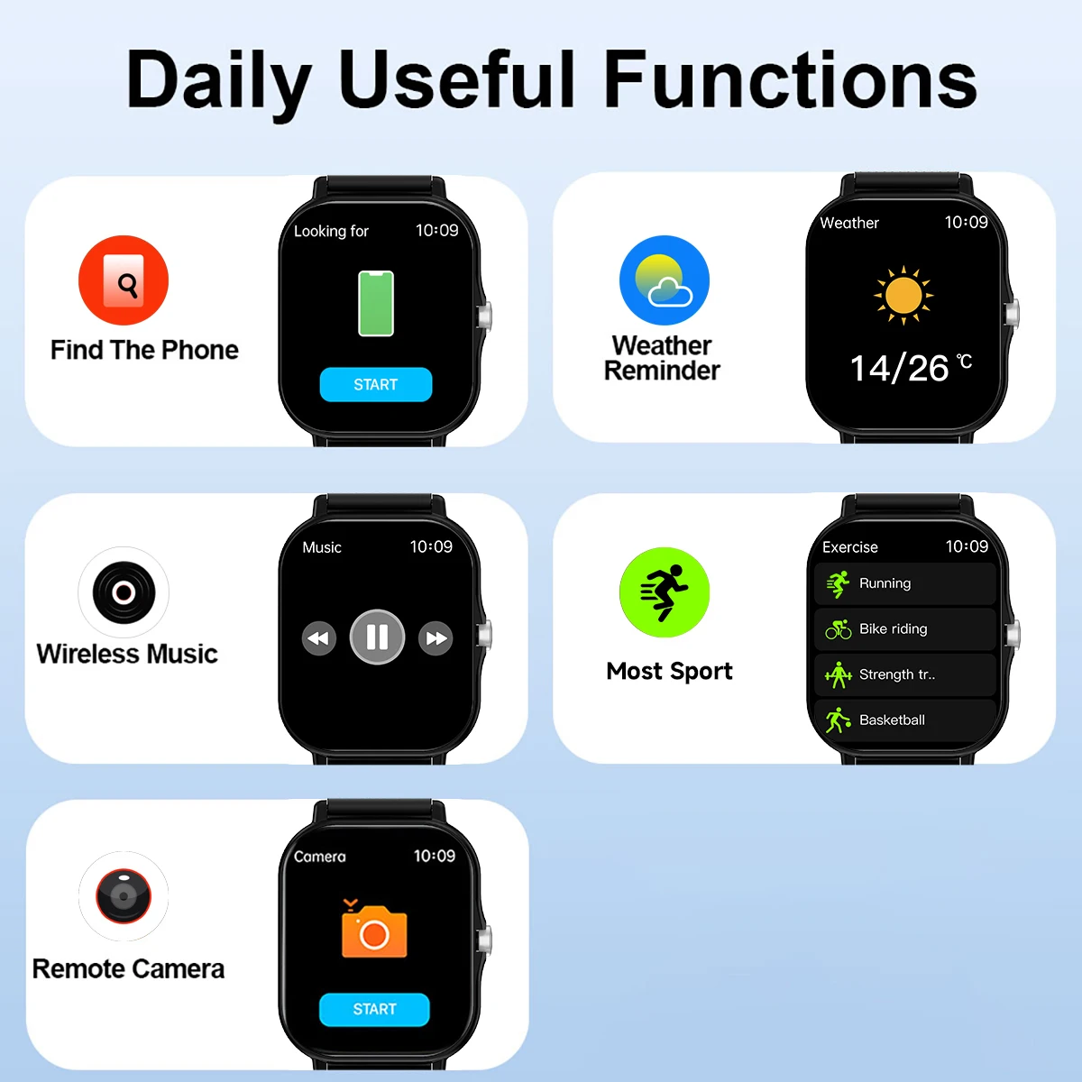 2.01 Inch Bluetooth Call Smartwatch IPhone for Men and Women Health Monitoring Watch Step Count Smart Watch