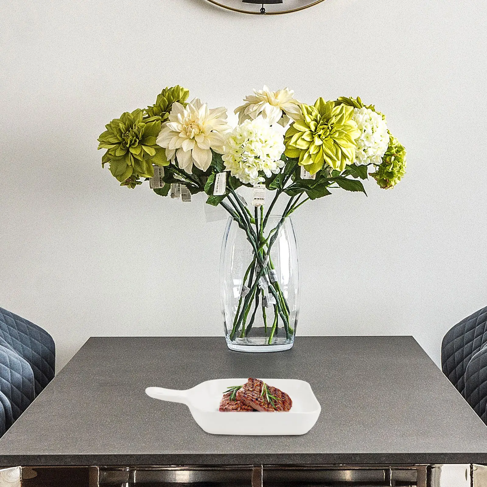 

Square Grill Plate Microwave Safe Non Stick Dish Holder Smooth Lightweight White Square Grill Plate Microwave Plates