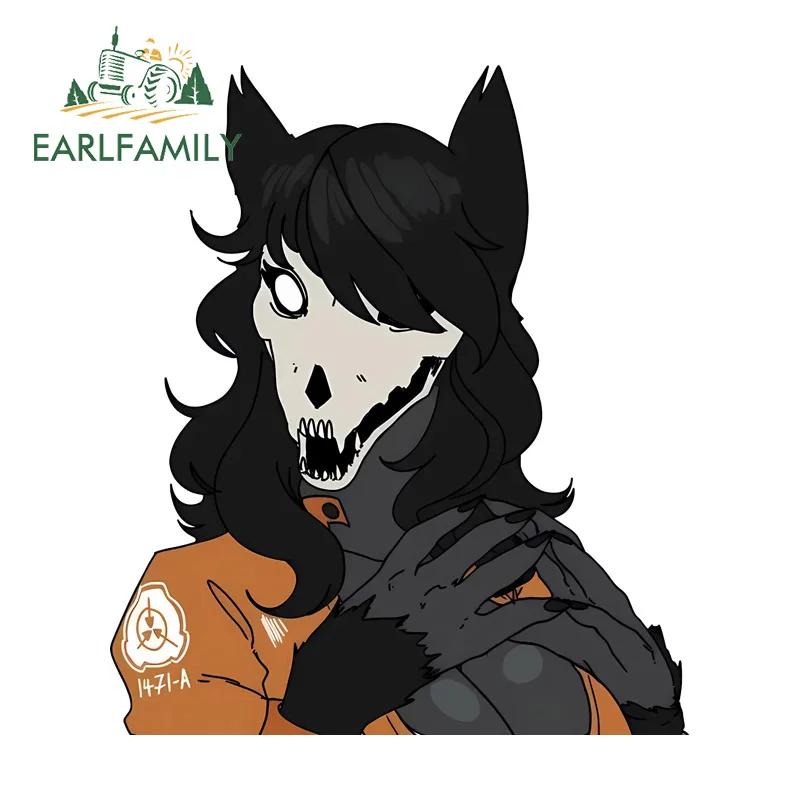 EARLFAMILY Furry MalO Car Stickers and Decals Eye-Catching Amusing Racing Drifting Decal PVC Suitable for Auto Graffiti Sticker
