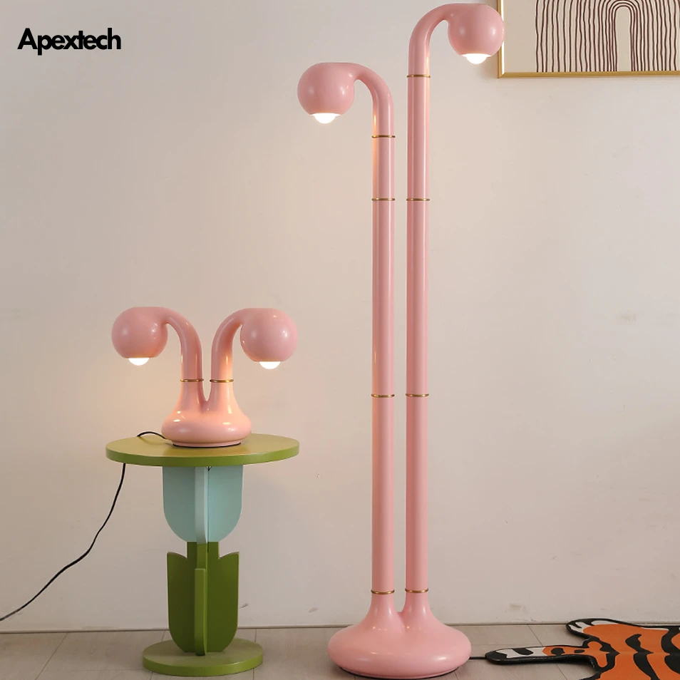 Dreamy Girlish LED Floor Lamp Bean Sprouts Designed Desk Lights Living Room Standing Lamp Children's Bedroom Deco Floor Lights