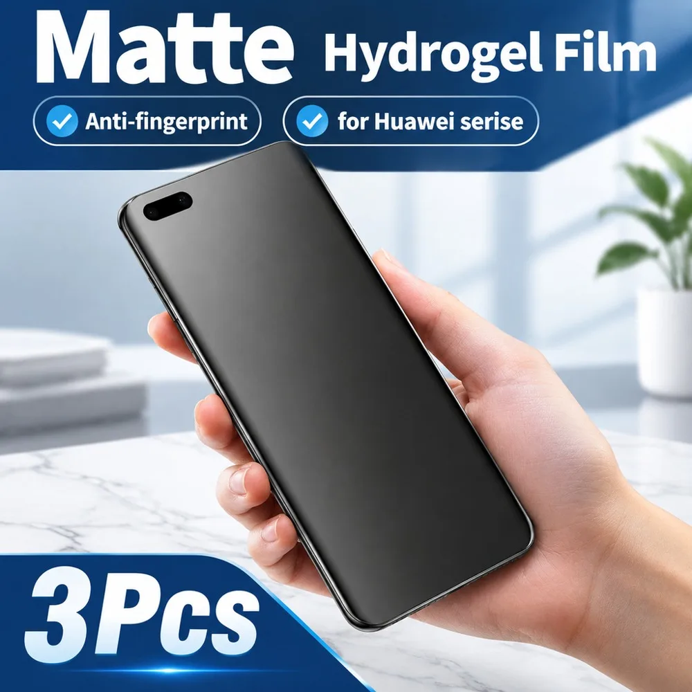 3 Stück mattes Hydrogel-Schutzfolie für Huawei Pura 80 70, Hydrogel-Displayschutzfolie für Huawei Pura 80 Pro Pro+ Ultra 70 Pro Pro+ Ultra
