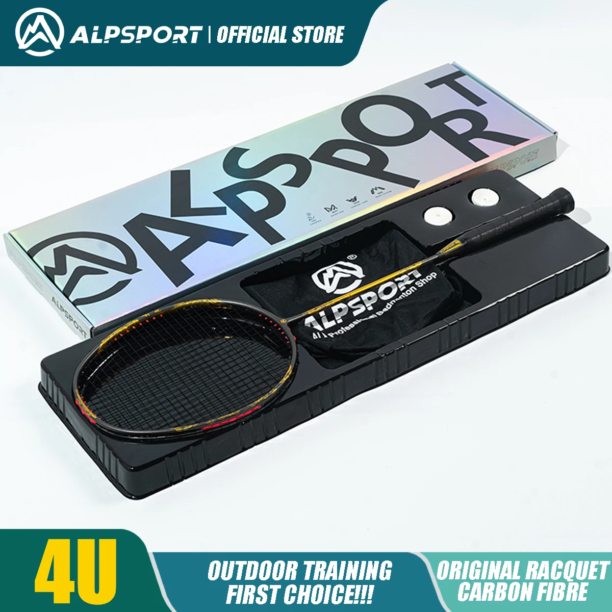 

ALP TAJ 4U Dragon Badminton Racket Carbon Fiber Frame Offensive And Defensive Outdoor Sports Equipment Free Shipping