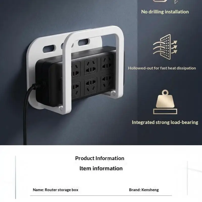 Wandhalterung für WLAN-Router, ohne Bohren, einfache Installation, platzsparendes Design für die Organisation im Heimbüro. – Detail 17