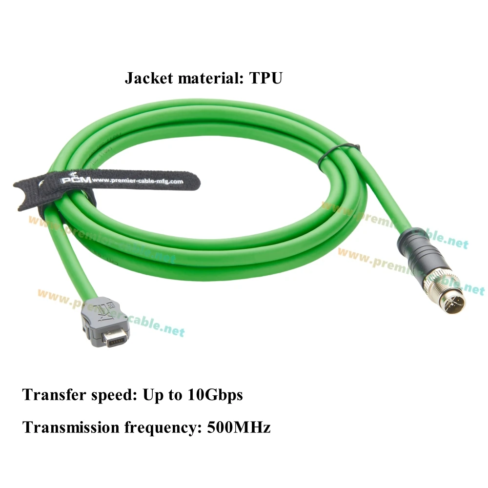 IX40G-B-10S-CV(7.0) IX B Stecker auf M12 8-Pin X-Code Steckerkabel IX 10P Typ B Industrielles Cat6A Serielles Kabel SFTP für Industriekameras – Detail 5