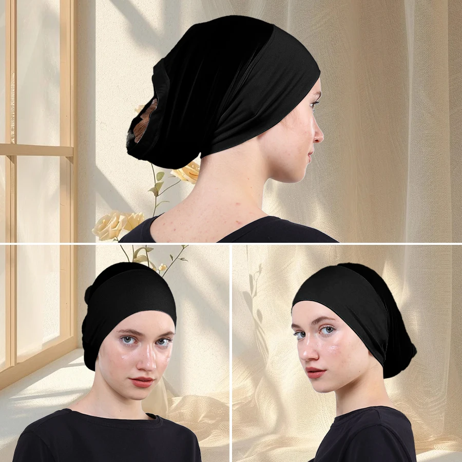 1 pièces Style musulman sport femmes foulard couleur unie maille foulard respirant foulard instantané Turban instantané