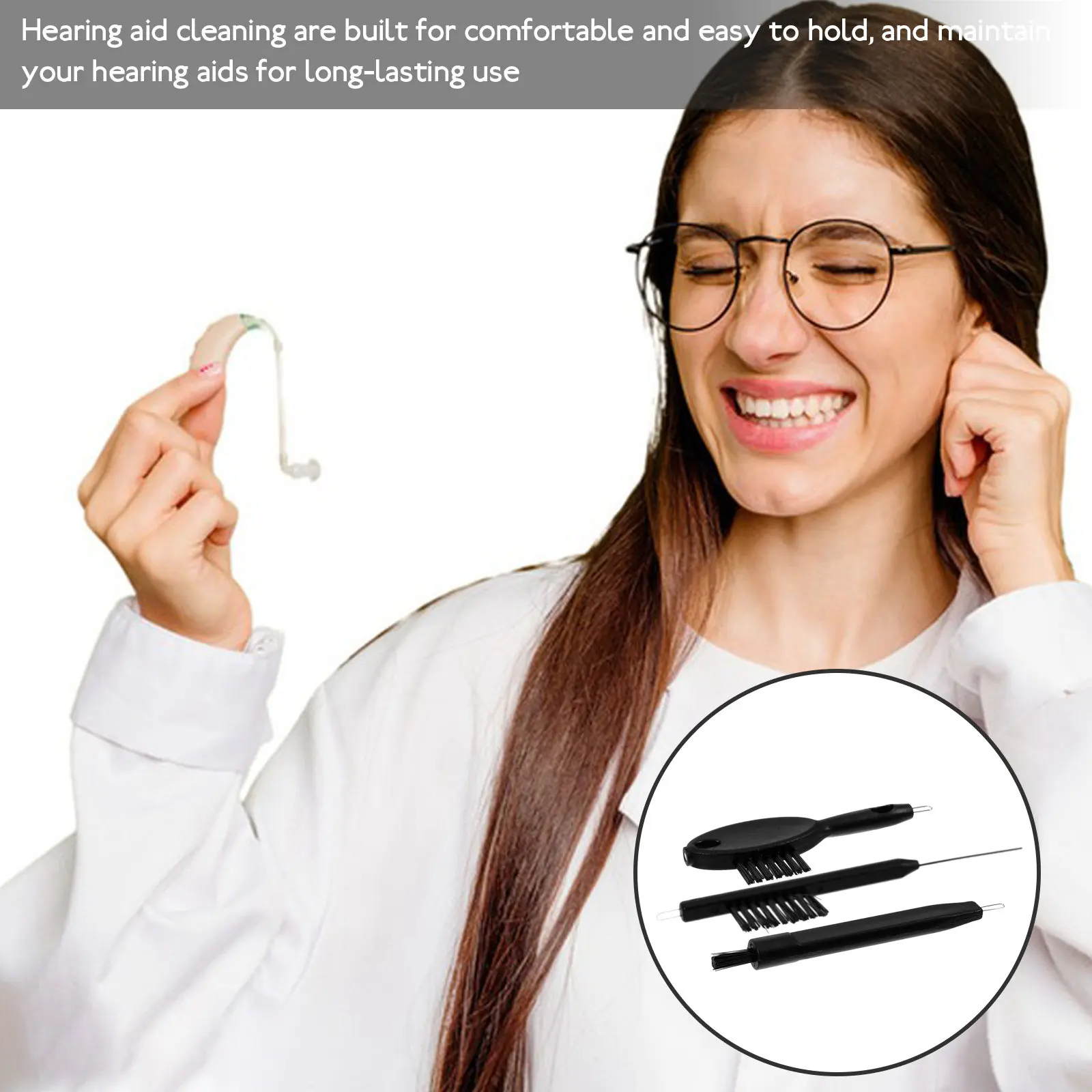 3Pcs Hearing Aid Cleaning Kit Small Tube Brush for Cerumen Removal Safe Gentle Cleaning Tool for Hearing Aid Vent Tube view 5