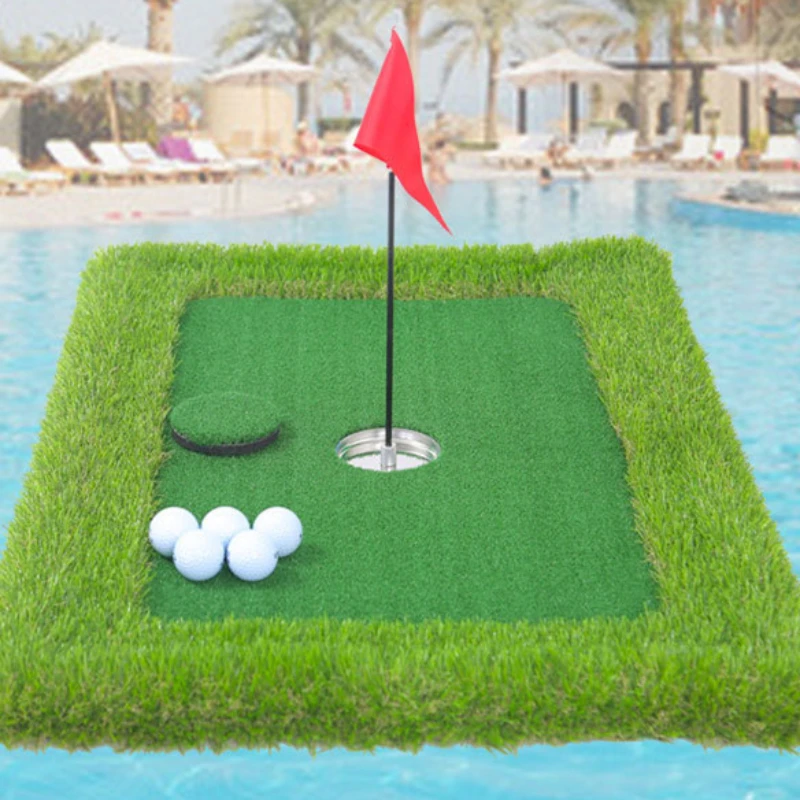 Water Golf Putting Practice Mat Outdoor Recreation Activities Golf Percussion Mat Floating Green Mat