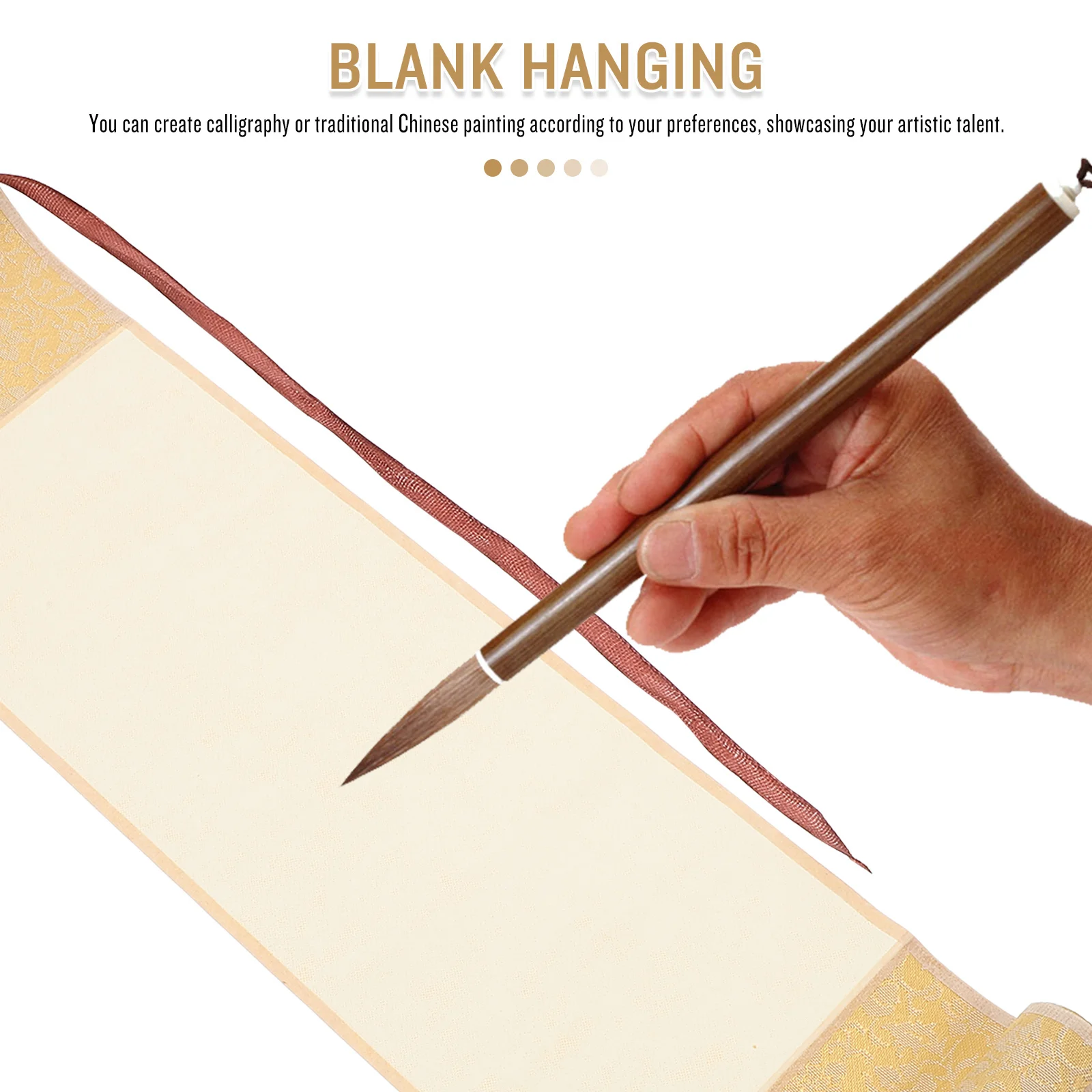 

Blank Scroll Small Vintage Chinese Painting Paper For Wall Decor Calligraphy Drawing Art Craft Asian Hanging Scroll