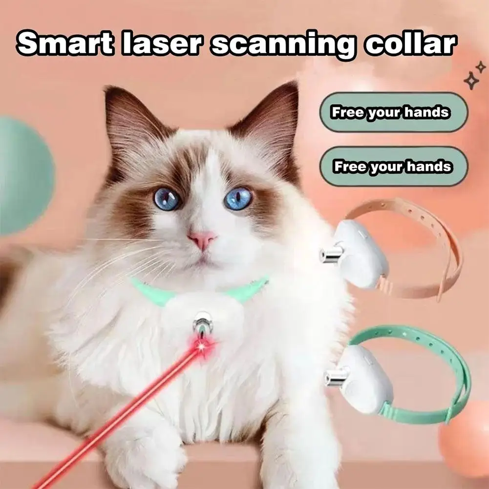 Smart Laser Cat-teasing Collar Laser Rechargeable Auto Infrared Interactive Pet Kitten Toys for Relieve Anxiety Pet Supplies image 6