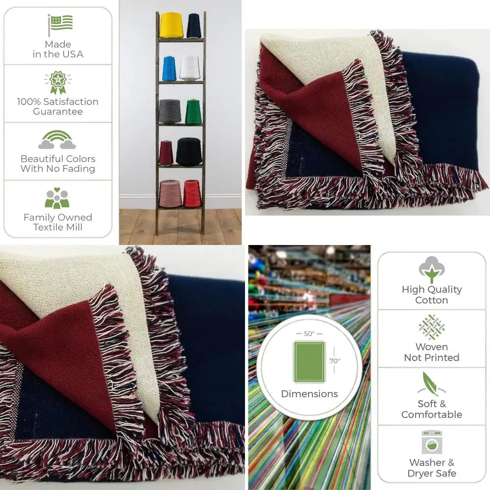 

Гобелен из хлопчатобумажной ткани с флагом Техаса — мягкое подарочное одеяло — 69x48 — сделано в США