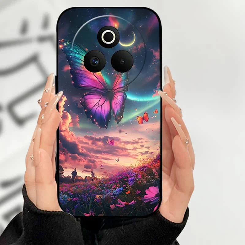 حافظة لهاتف Realme P3 Pro غطاء ممتص للصدمات أسود من السيليكون الناعم من مادة البولي يوريثان الحراري لهاتف Realme P3 Pro حافظة لهاتف Realme P3 Pro 5G غطاء خلفي Fundas #5