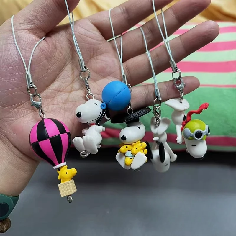 

Anime Snoopy Action Figures Rock Party Flying Chapter Blind Box Toy Balloon Pendant Collection Decoration Kids Gifts