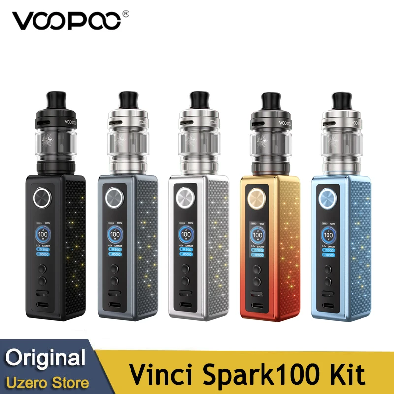 Original VOOPOO Vinci Spark 100 Kit 100W Box MOD Electronic Cigarette Vape 4.5ml Uforce-X Nano Tank Fit PnP X Coil Vaporizer