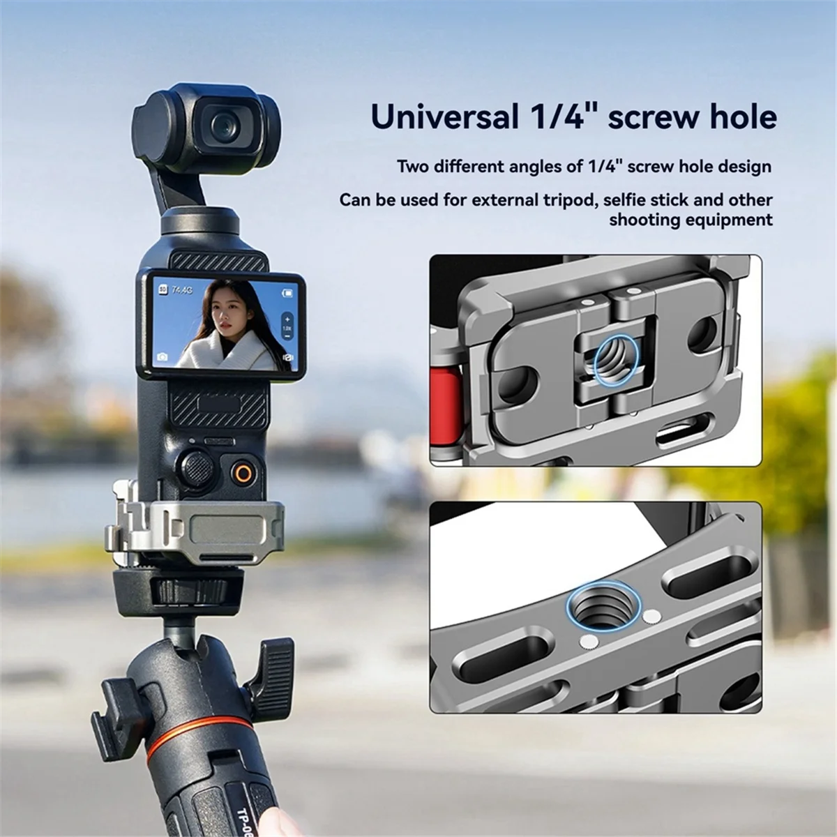 EULM قاعدة تثبيت قوس مغناطيسي ل DJI Osmo Pocket 3 توسيع محول زاوية قابل للتعديل كاميرا سطح المكتب قاعدة حامل حامل