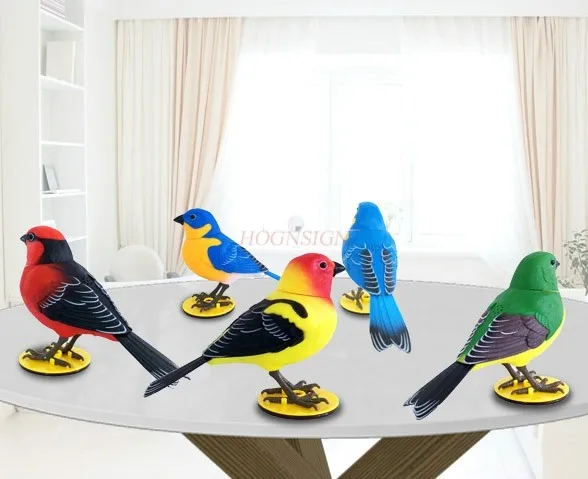 Children's intelligent electric voice control induction simulation bird can call and move light control puzzle music electronic