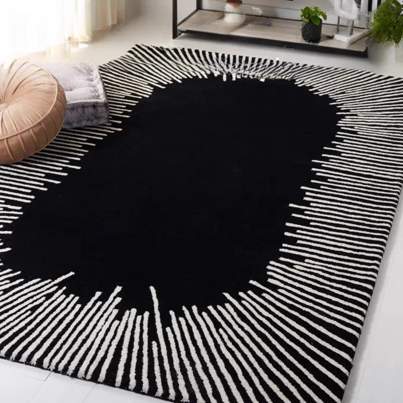 Modern Rugs for Bedroom Striped European and American Carpets for Living Room Italian Cloakroom Carpet Large Area Bedside Rug