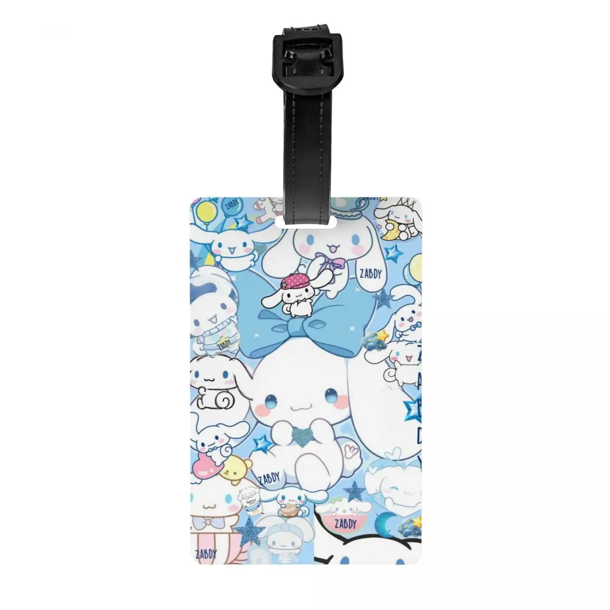 

Custom Cinnamoroll Cartoon Luggage Tag Suitcase Baggage Privacy Cover ID Label