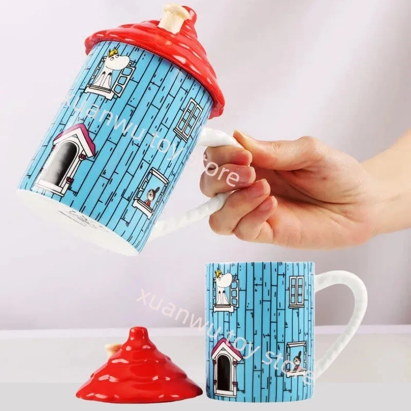 

Funny Moo Min House Ceramic Mug Cartoon Figure Merchandise Desktop Decoration Large Capacity Milk Water Cup Household Party Gift