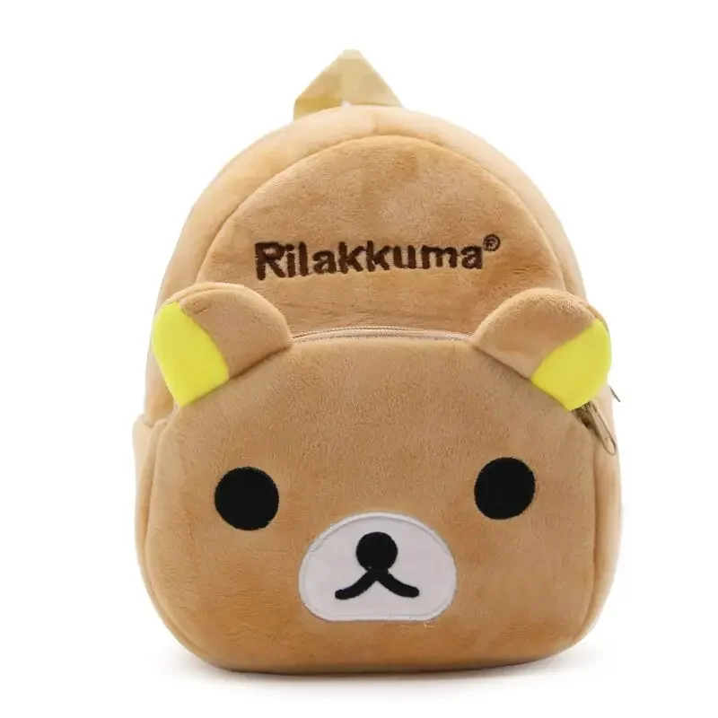 1-3 Years Anime Cosplay Rilakkuma Cartoon Bear Plush Backpack School Bag  23.5CM*21CM*10CM