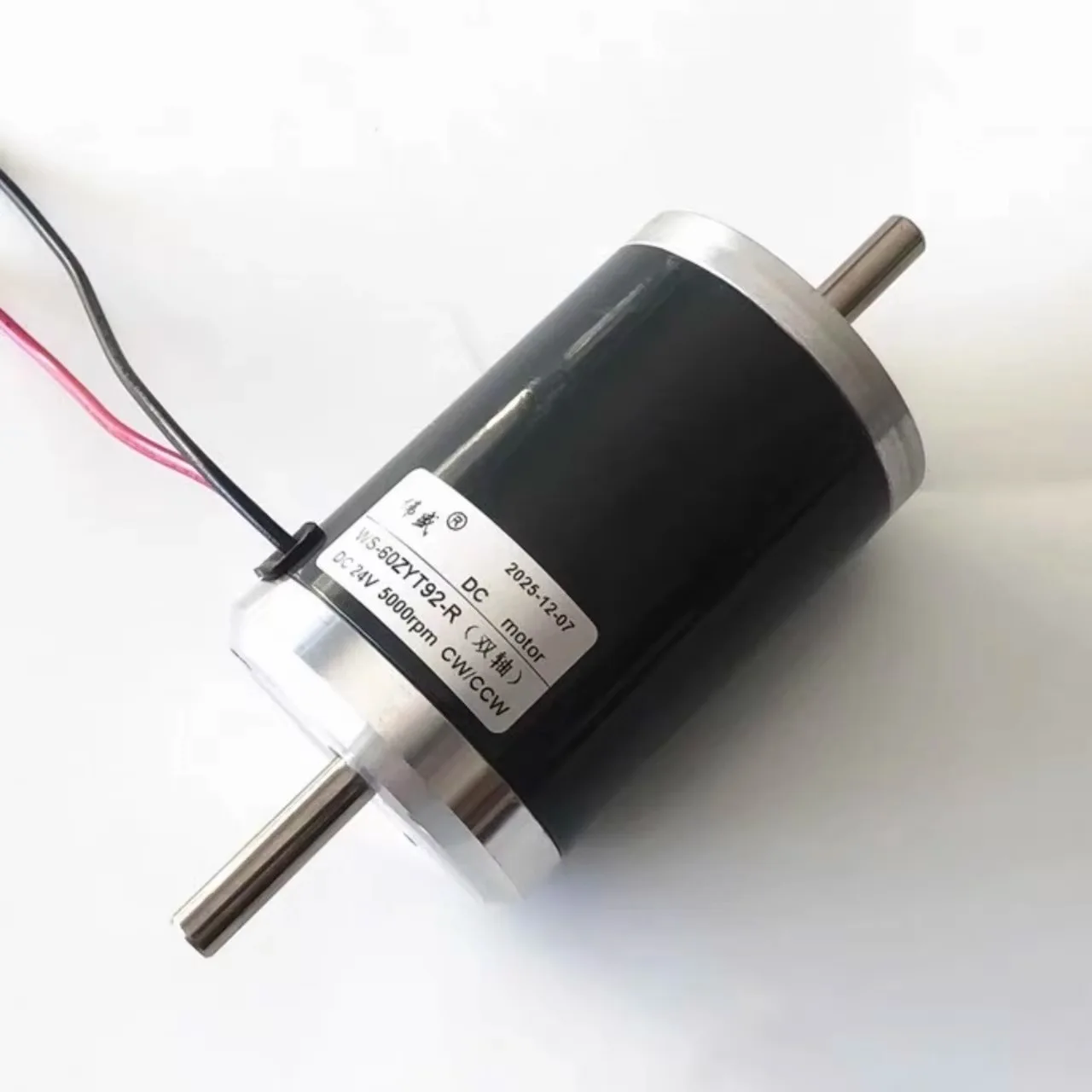 60MM Dual Output Shaft DC Motor 12V 24V High-Speed Small Motor For Serving Ball Machine Speed Regulation