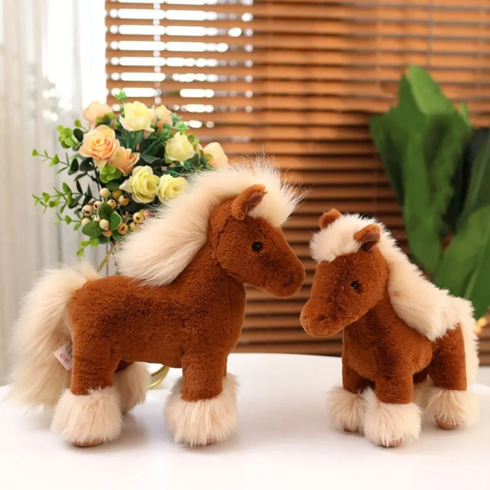 

Cute Simulation Horse Simulation Horse Plush Toys Plush Stuffed Animal Realistic Horse Stuffed Toy PP Cotton Soft Children Toys