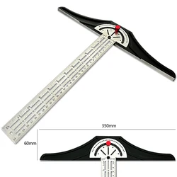 Stainless Steel Angle Ruler 0-70 Degrees Protractors Measuring Gauging Tools Woodworking Scale Edge Ruler Marking Tool