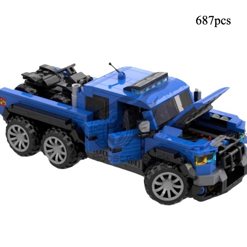 

6x6 Wheels Veloci Raptor Model Bricks Road Racing SUV car Racing Vehicle Truck Assemble Blocks Model Toys for Kid Gift