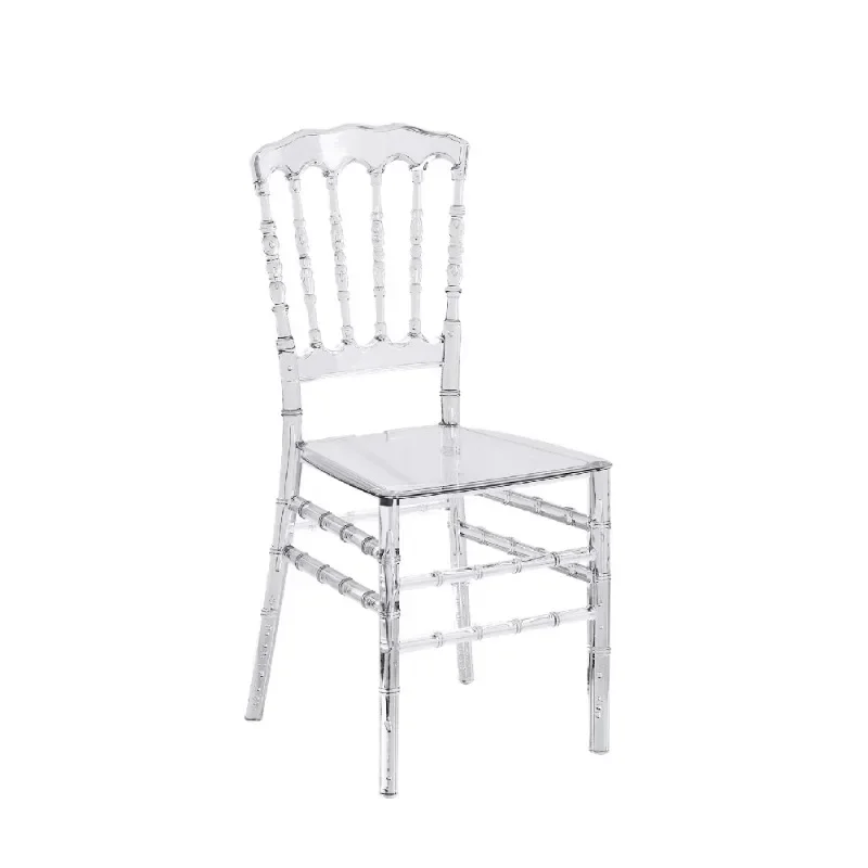 Acrylic transparent crystal chair Hotel banquet hall Wedding auditorium Outdoor activities Plastic Napoleon bamboo chair