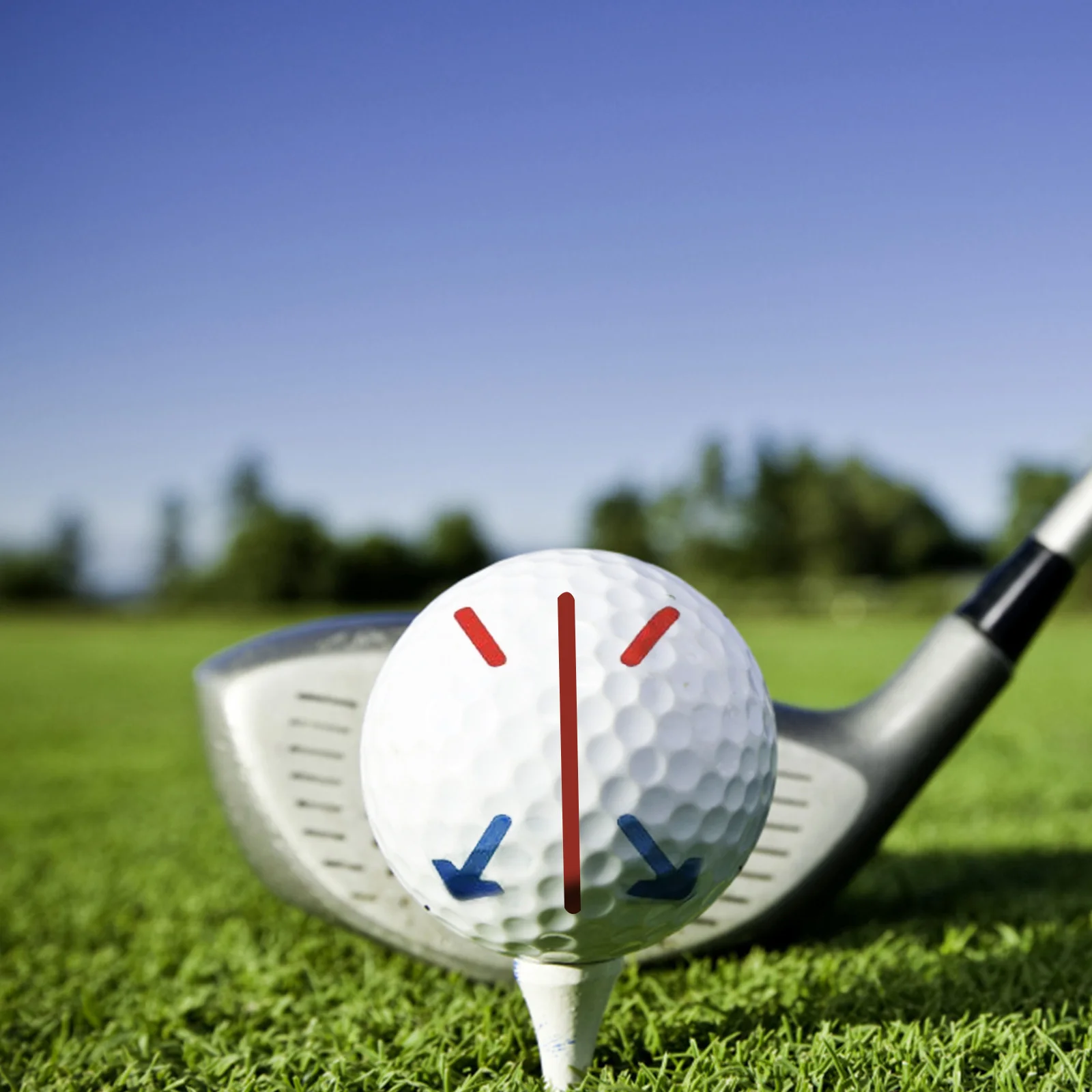 1 مجموعة أدوات تحديد الجولف مجموعة علامات الكرة تصميم متعدد الألوان الزاهية سهلة الاستخدام طويلة الأمد تحسين دقة التأرجح الملحقات #1