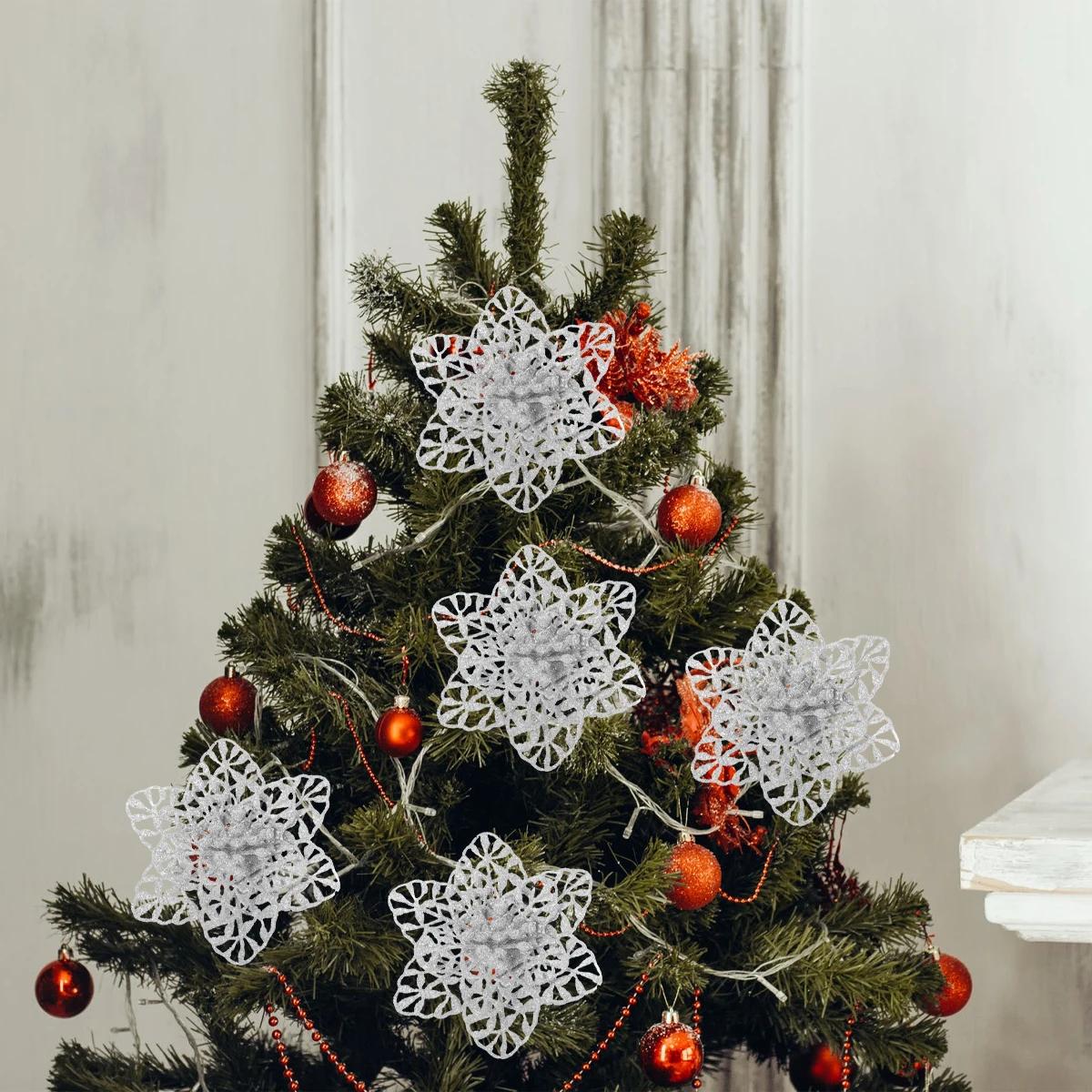 

10 Pcs Artificial Flowers Xmas Decor Fake Exquisite Decoration Christmas Tree Layout Decorate