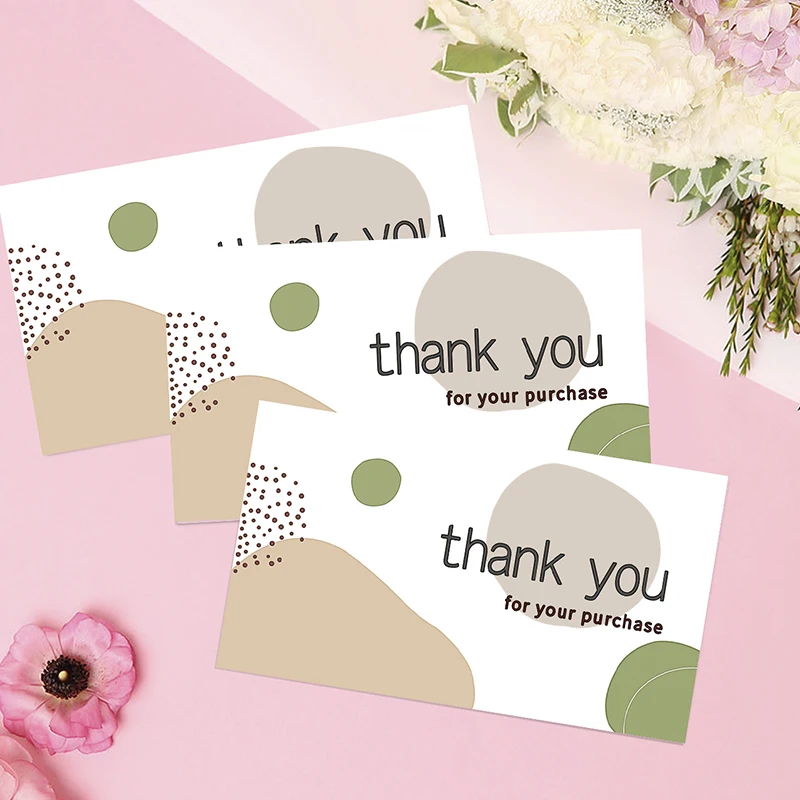 50Pcs Thank You Card Small Business Supporting,Package Greeting Card Cardstock for Sellers,Thank You Cards for Gift Packaging