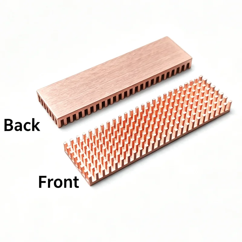 Copper Heatsink Cooler Heat Sink Thermal Conductive Adhesive for M.2 2280 PCI-E NVME SSD 2/3/4mm