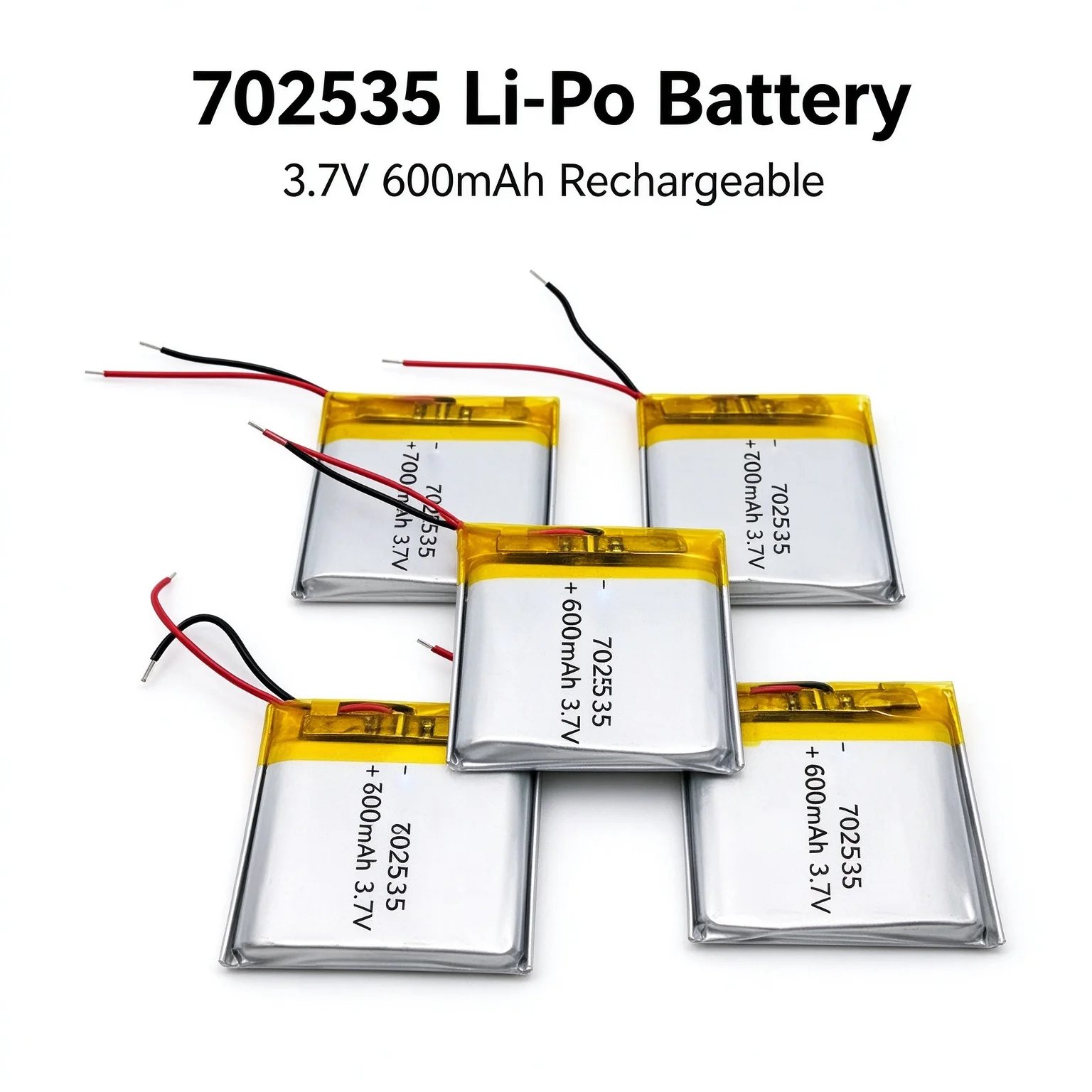 Polymer lithium battery 702535 600mAh for children's toys, makeup mirror, Bluetooth speaker battery
