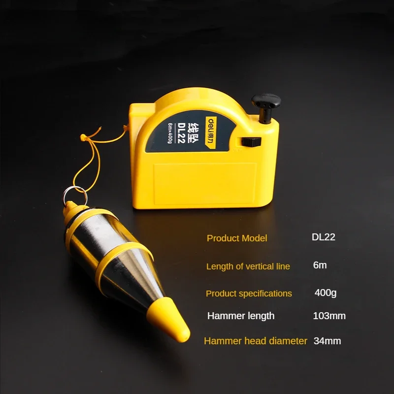 Magnetische Plumb Bob Setter Nivellierung Test 3/6 Meter Vertikal Mess Werkzeug Einziehbare Linie Reel Hängen Draht Hammer Hand Werkzeuge