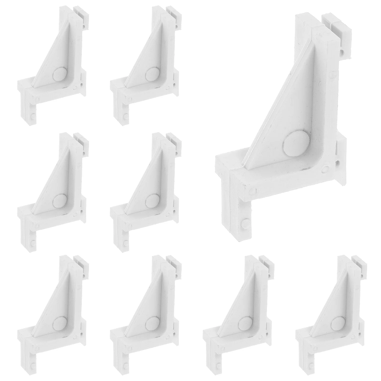 10 Pcs Plastic Clamp Hooks for Refrigerator Freezer Shelf Support Adjustable Length White Cooler Storage ganizers Versatile Cold