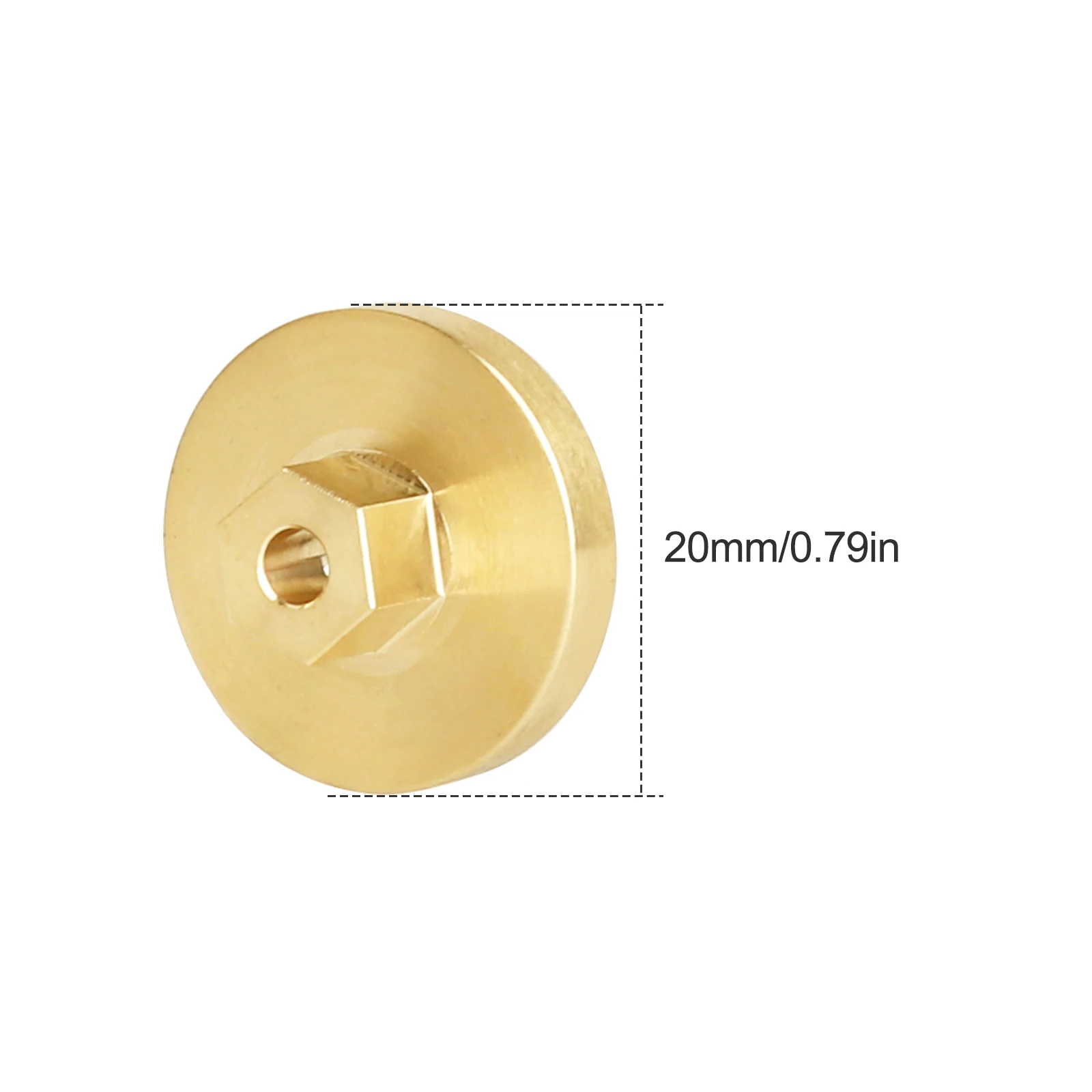 HobbyPark Brass Wheel Weights Hex Adapter 4mm W/Locknuts for AXIAL SCX24 Deadbolt AXI90081 1/24 RC Crawler Car Set of 4