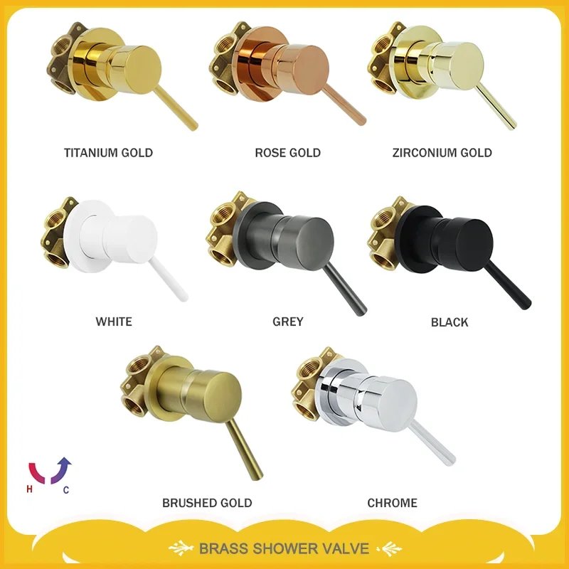 Bathroom Shower Accessories Round Single Function Hot And Cold Mixer Concealed Single Handle Brass Shower Faucet Valve Body