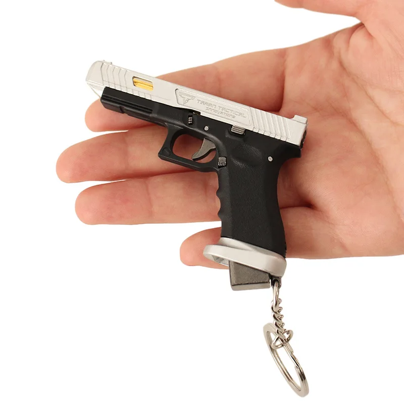 Mini dije de pistola 1:3, llavero de modelo de Metal de nailon semialto extraíble TTI G34 Combat Master Glock