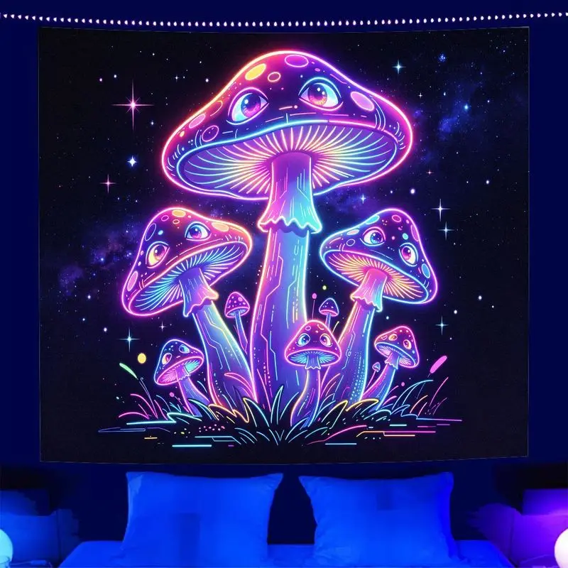 VIKAMA Cyberpunk Neon Angel Graffiti Tapestry psychedelic Street Style Background Esports Room Decoration Home Decoration